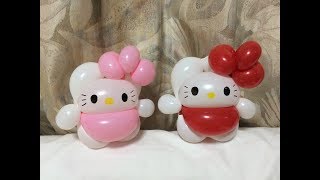 キティちゃんの風船の作り方②バルーンアート/ Hello Kitty balloon (balloon twisting)