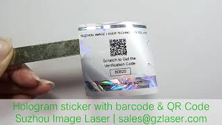 QR Code Hologram Sticker for security, track and trace