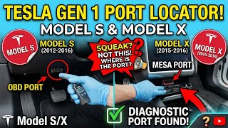 Tesla model x and s diagnostic port location and OBD adapter