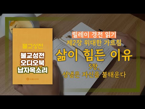 [릴레이경전]불교성전 오디오북📖👂｜삶이 힘든 이유 ｜5항 성냄은 자신을 불태운다｜남자목소리