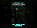 I Played The Game You’re NOT Supposed To Play… #short 1