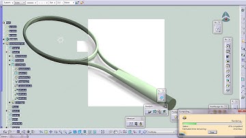 Catia V5 Tutorial|How to create a Tennis Racket/Shuttle Bat/Badminton Racket|GSD|Part 4