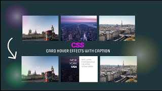 CSS Awesome Card Hover Effects with Caption