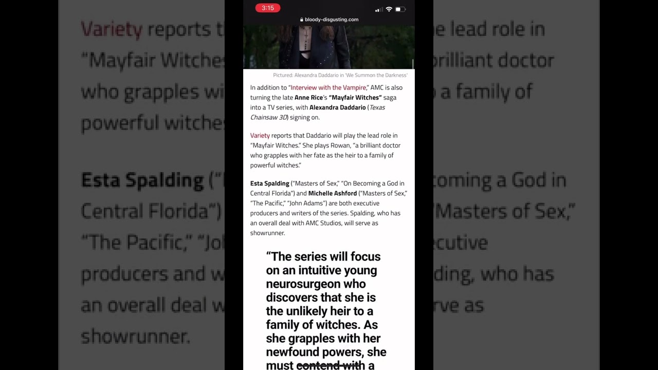 Mayfair Witches TV series announced, cast update