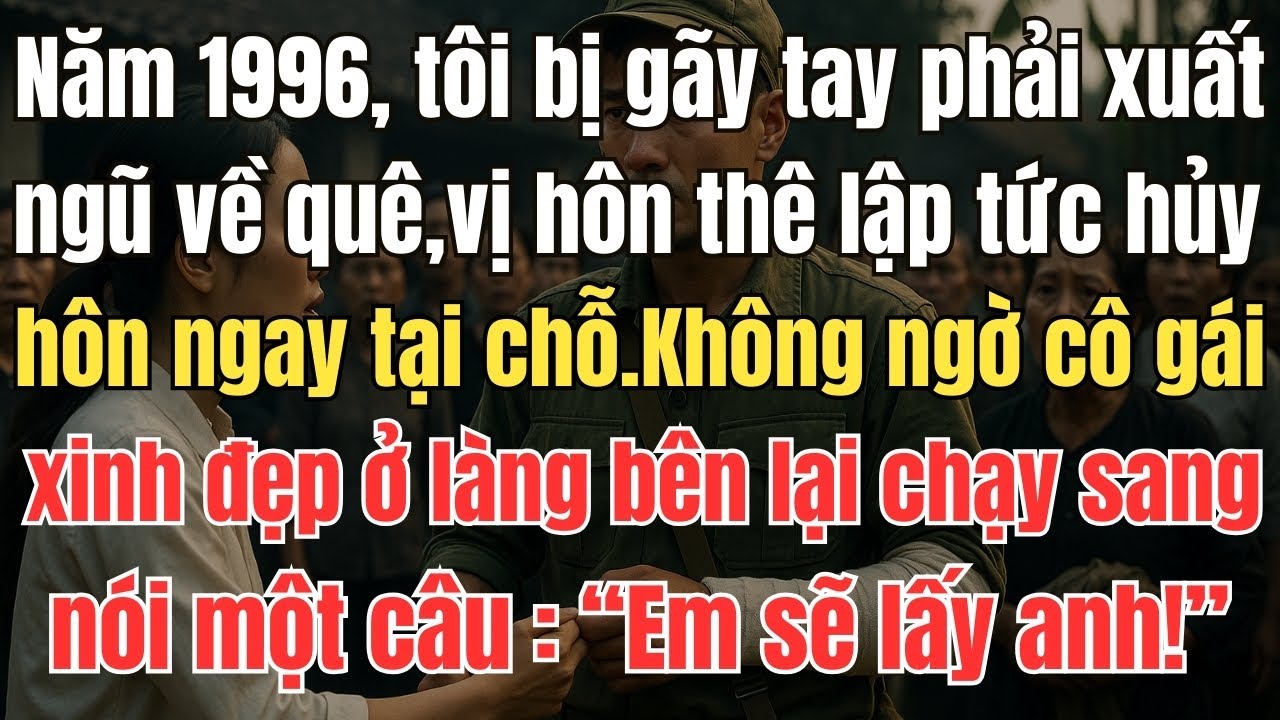 Năm 1996, tôi bị gãy tay phải xuất ngũ về quê, vị hôn thê lập tức hủy hôn ngay tại chỗ. Không ngờ cô
