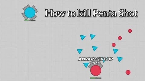 Diep.io how to kill Penta Shot use Overlord(feat:500k)/다이피오 오버로드로 펜타샷 잡는 방법