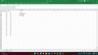 Slope and intercept using excel