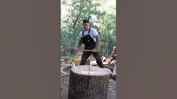 An Oddly Satisfying Wood Split!