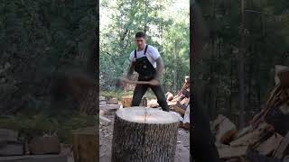 An Oddly Satisfying Wood Split!