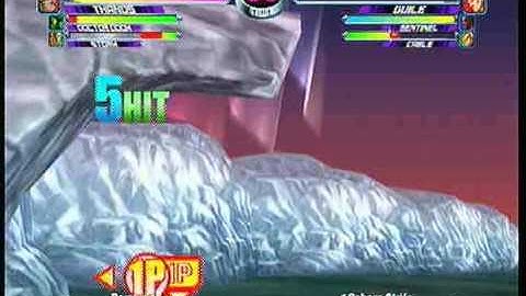 MvC2: Thanos Power Ball Kills Offscreen