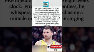 Luka tears his hamstring. 8 weeks to a miracle. He whispers "I'll be back." #LukaDoncic #NBA #short