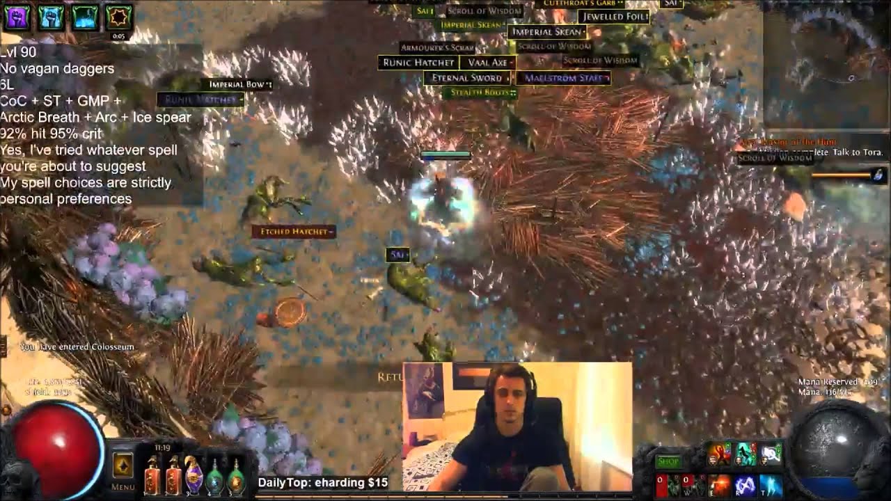 82 map Double Daresso - Cast on Crit Spectral Throw