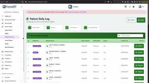KlymaxERP | Hospital Module Demo