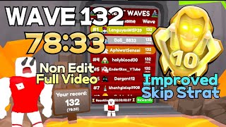 WAVE 132 in 78 MINUTES - SKIP STRATEGY ENDLESS Toilet Tower Defense