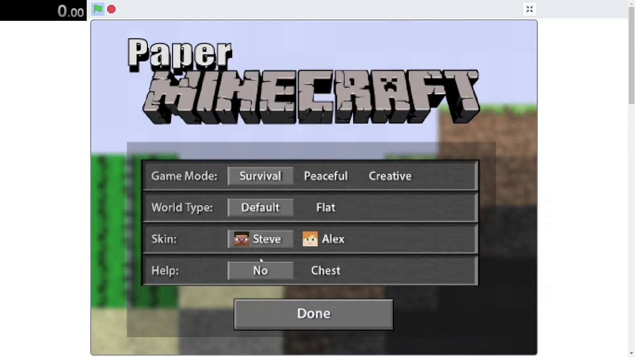 (Scratch) Paper Minecraft Sleeping in 2.09 - YouTube