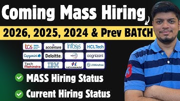 🔥Upcoming Mass Drive | 2025, 2026 BATCH | Mass Hiring Calendar | 2026, 2025, 2024 Hiring Trends?