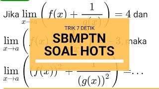 Sbmptn 2019 utbk limit soal hots dengan pembahasan trik 7 detik apiq