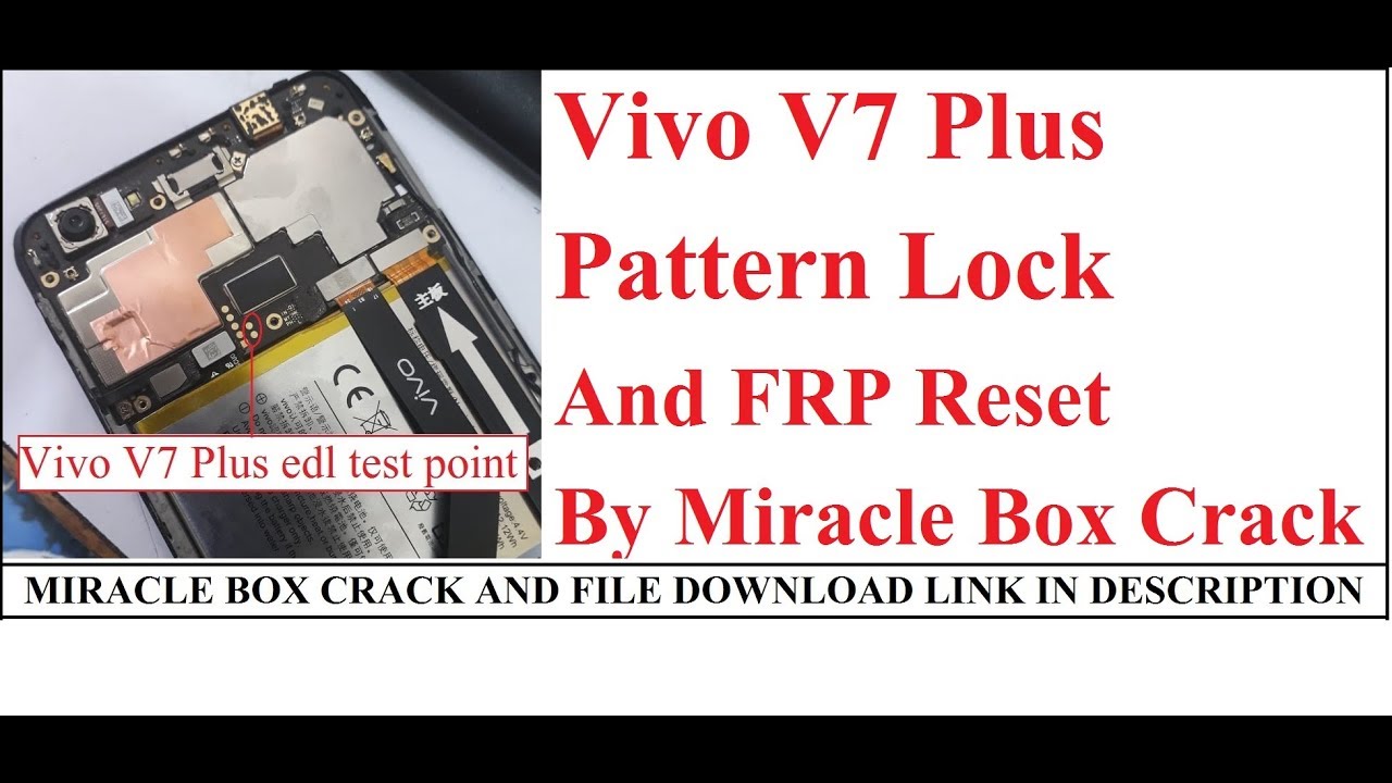 Vivo V7 plus android 8.1 Pattren Lock and FRP Reset by miracle box