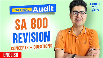 SA 800 English Revision & Amendment | CA Final Audit | CA Shubham Keswani (AIR 8)