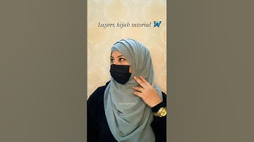 Simple layers hijab tutorial 🦋 #youtubeshorts #layerhijabtutorial #hijabstyle #viralshorts #afs