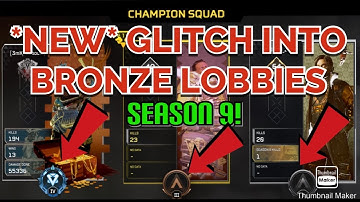 APEX LEGENDS *HOW TO GLITCH INTO BRONZE LOBBIES* ANY RANK!! SEASON 9