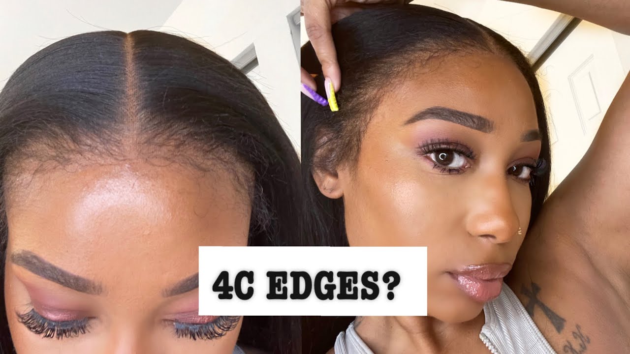Realistic & Natural 4C Kinky Egdges on a wig | HOW TO: SUPER NATURAL LOOK ✨ Ft Myfirstwig