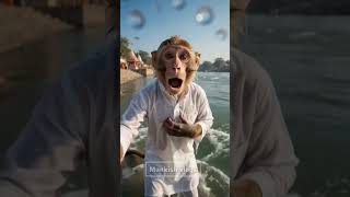 Monkesh bhai ki Haridwar trip 🐵🏔️ Monkey's Daily Vlog 😂 #shorts