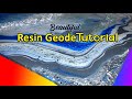 Acrylic Paint Pour Resin Geode -  𝓔𝔁𝓽𝓻𝓮𝓶𝓮 𝓑𝓵𝓲𝓷𝓰! 🥰 How to Make a Resin Geode Like a Professional