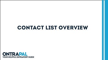 Ontraport Tutorial: Contact List Overview