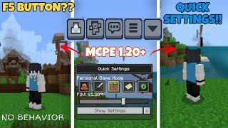 GANTI KAMERA CEPAT DAN QUICK SETTINGS DI MCPE 1.20+ !? | The Ty-el's Settings Overlay UI Pack