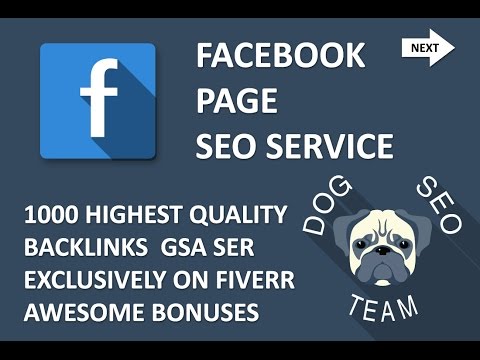SEO facebook page with 1000 backlinks GSA SER - Fiverr gig service