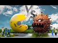 Team Pacman vs Team Virus Cocona - Hulk , Police nerrf gun Virus