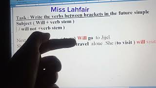 future simple #2ms اسهل طريقة لتعلم القواعد معنا للحصول على نقاط في الاختبارات #miss_lahfair