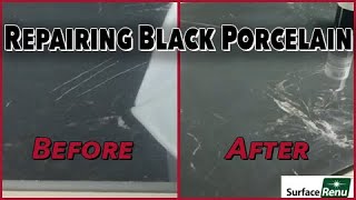 SurfaceRenu Demonstration - Repairing Black Porcelain