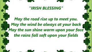 IRISH BLESSING: MAY THE ROAD RISE UP TO MEET YOU until we meet again Lyric Word text sing along song chords