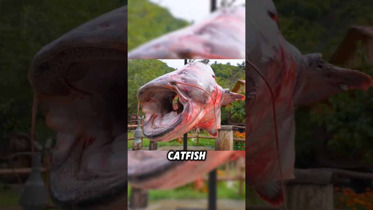 He Cooked A Giant Catfish Underground