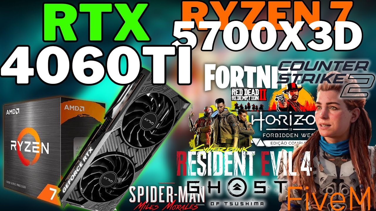 Ryzen 7 5700x3d + RTX 4060 TI - TESTES EM GAMES 2024 - YouTube