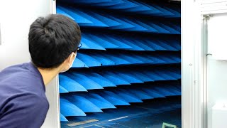 企業の実験施設見学する。【静電気試験,  電波暗室】