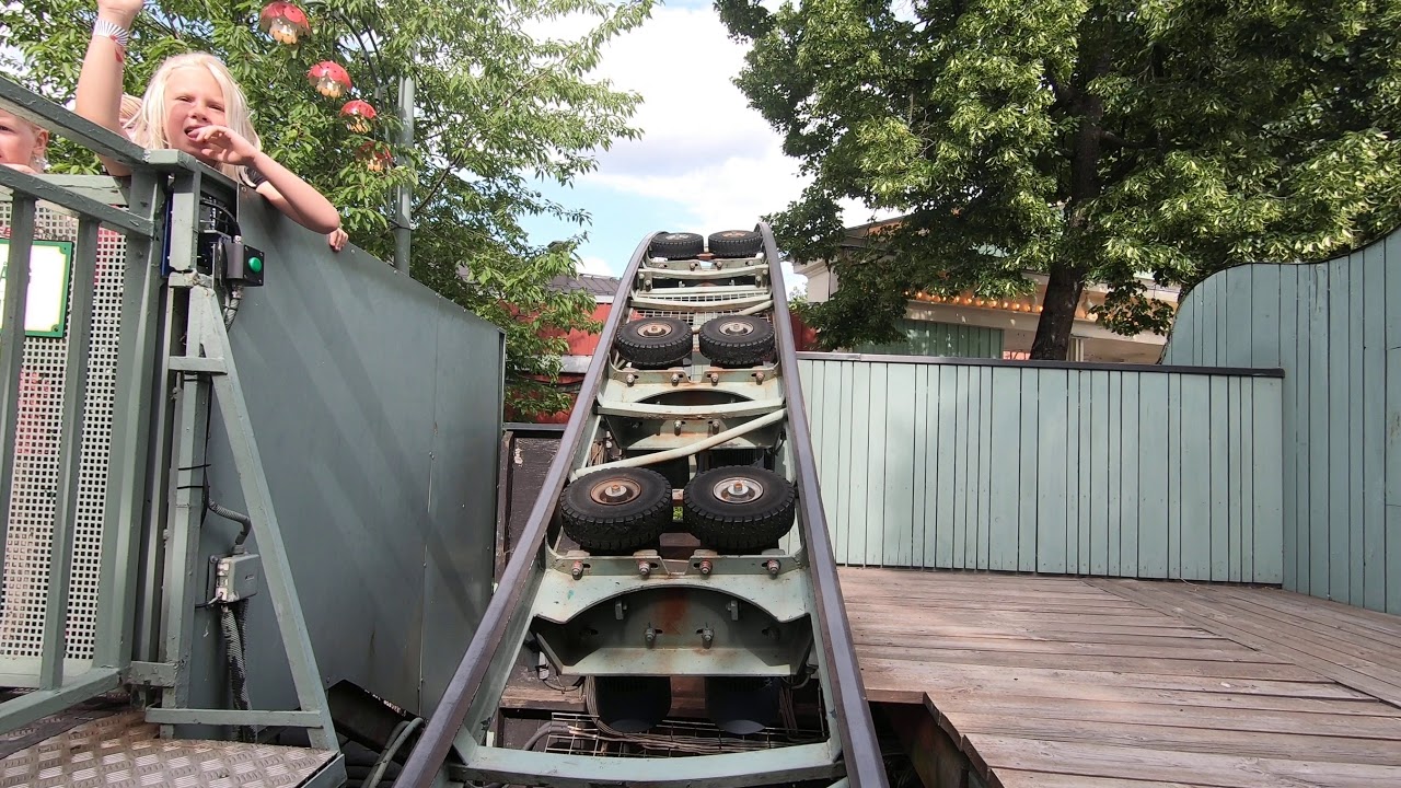 Sweden, Stockholm, Gröna Lund, Nyckelpigan roller coaster ride