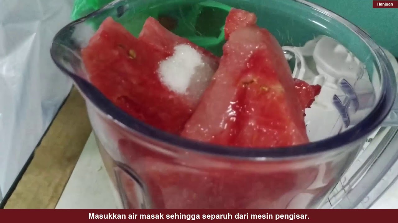 Cara Membuat Jus Tembikai Mudah Sedap Di Rumah Youtube