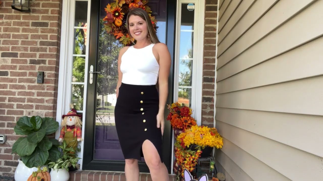 Amazon Try On - Knit Sweater Pencil Skirt 