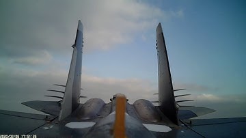 Pusher SU-35 thrust vectoring - RAW video