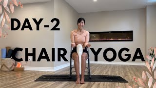 10 Minutes Strong Hip Flow | 10 Day Chair Yoga Challenge Series || Day-2 ✨🪑🌈