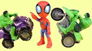 Hulk & Teenage Mutant Ninja Turtles Rescue Spidey And Friends | Superhero Adventure - Batman Rescue