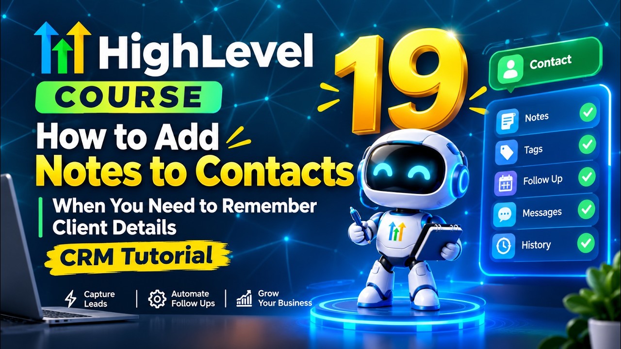 How to Add Notes to Contacts in GoHighLevel CRM | Step-by-Step Tutorial ...