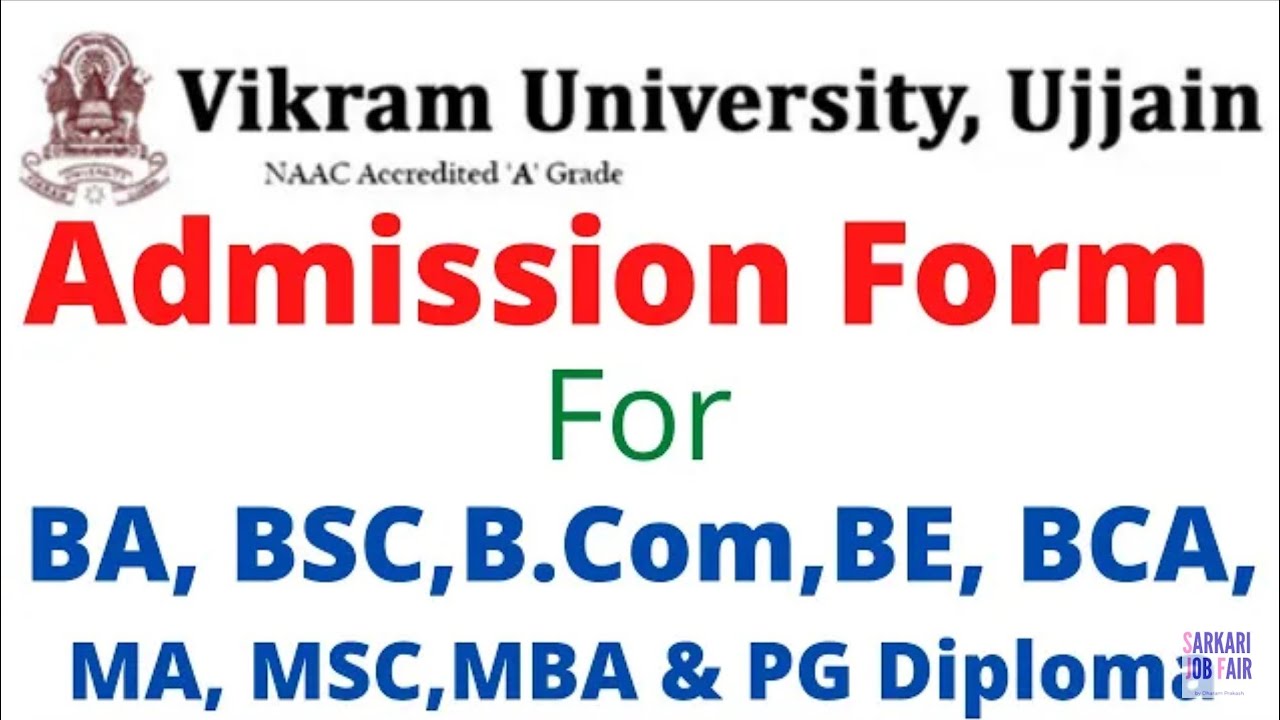 Vikram University Ujjain Admission Process, Courses,Application Form ,UG,PG