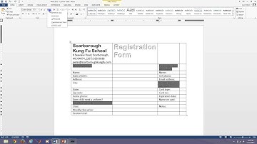 Word 2013 Fillable Forms