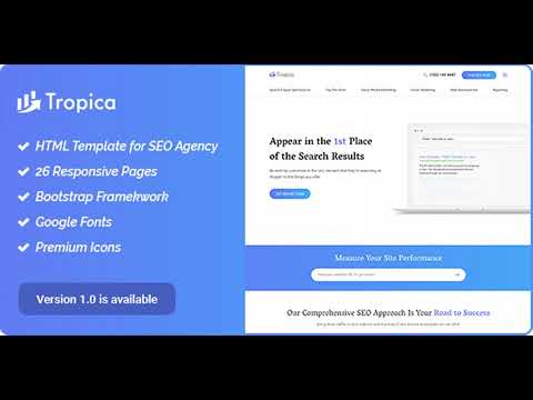 seo tropica seo template for seo and digital agency themeforest