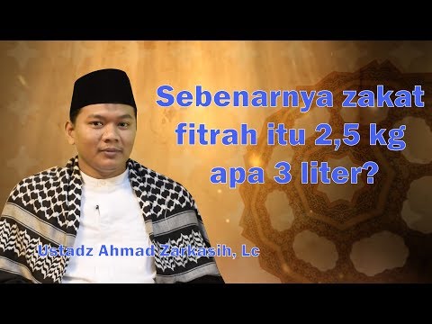 Cara menakar zakat fitrah BERAS 1 Sho' yg benar.  Doovi