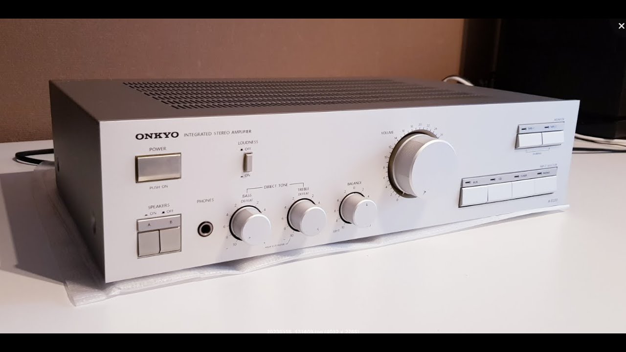 Onkyo A-8220 Silver Integrated Stereo Amplifier (1985-87') sound Test after repair and maintenance